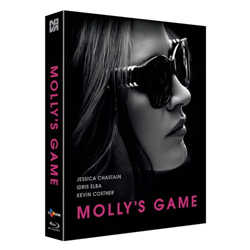 몰리스 게임 (MOLLY'S GAME) 스카나보 풀슬립 700장 넘버링 한정판  BLU-RAY [1 DISC]