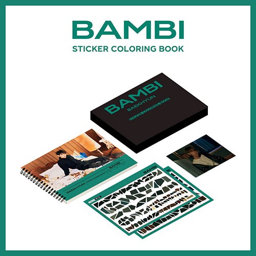 백현 (BAEK HYUN) - BAMBI 스티커 컬러링북 (STICKER COLORING BOOK)