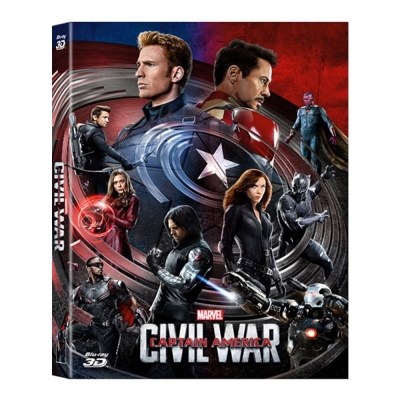 캡틴 아메리카: 시빌 워 (Captain America: Civil War) 3D+2D 풀슬립 A2 스틸북 한정판 [2 DISC]