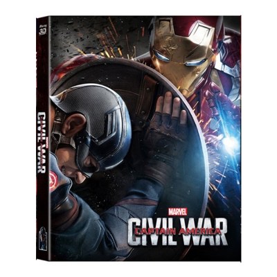 캡틴 아메리카: 시빌 워 (Captain America: Civil War) 3D+2D 렌티큘러 풀슬립 스틸북 한정판 Blu-Ray [2 DISC]