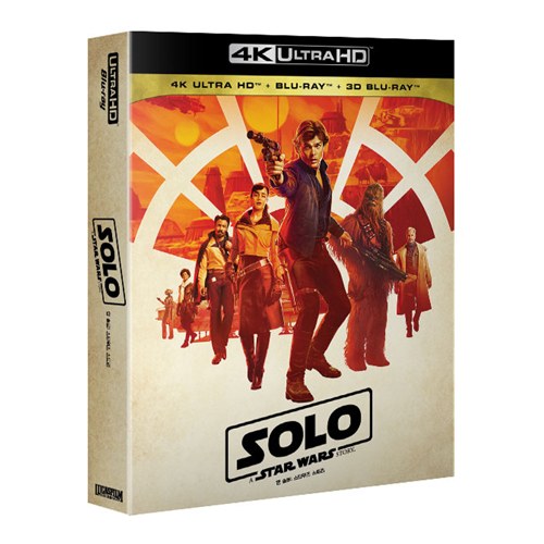 한 솔로: 스타워즈 스토리 (Solo: A Star Wars Story, 2018) 2D+3D+UHD콤보 스틸북 Blu-ray [4 DISC]