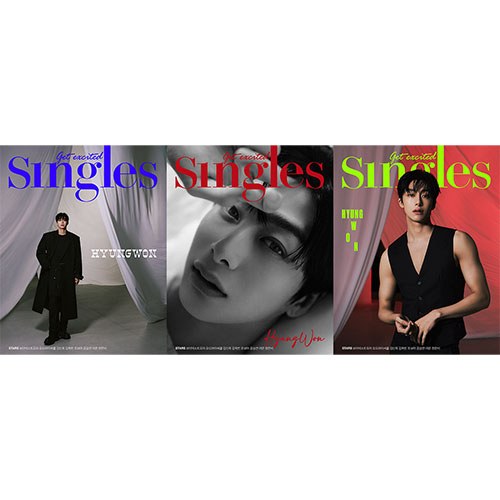 [세트/3종] 싱글즈 (Singles) - 2023년 9월호 표지: 몬스타엑스 형원