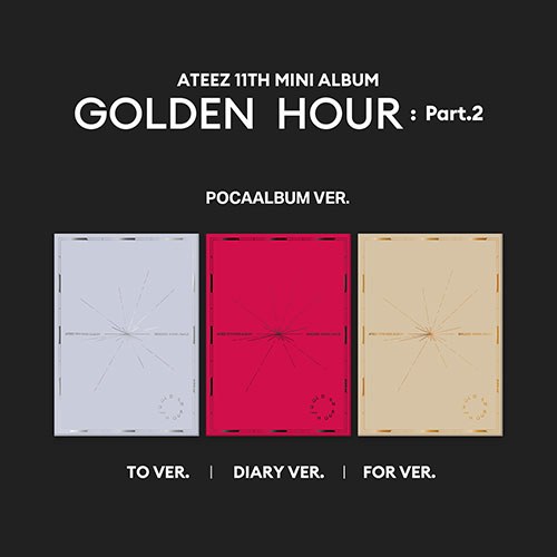 [세트/앨범3종] 에이티즈 (ATEEZ) - 11th Mini Album [GOLDEN HOUR : Part.2] (POCAALBUM VER.)