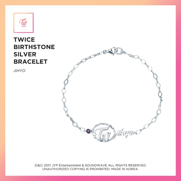 트와이스(TWICE) - JEWELRY COLLECTION LIMITED EDITION [TWICE BIRTHSTONE SILVER BRACELET 9종 / 지효]