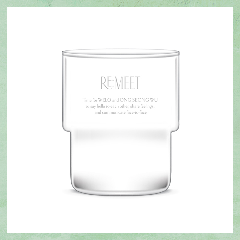 옹성우 (ONG SEONG WU) - 2022 FAN MEETING [RE:MEET] OFFICIAL MD / 레터링 글라스 컵 (LETTERING GLASS CUP)