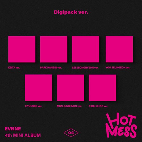 [세트/앨범7종] 이븐 (EVNNE) - 미니4집 [HOT MESS] (Digipack Ver.)