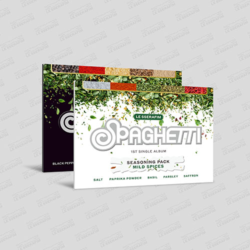 [애플특전][세트/앨범2종] 르세라핌 (LE SSERAFIM) - 1st Single Album 'SPAGHETTI' (Weverse Albums ver.)