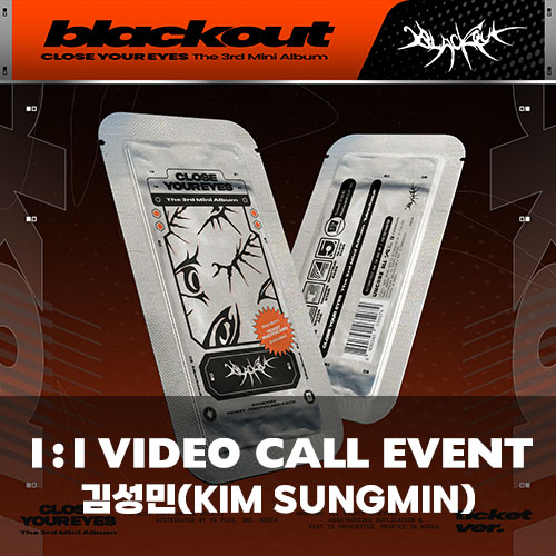 [김성민][12/20 영상통화] CLOSE YOUR EYES - The 3rd Mini Album [blackout] (ticket ver.)