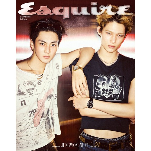 ESQUIRE 에스콰이어 26년 7월호 표지: E형 엔하이픈 정원,니키
