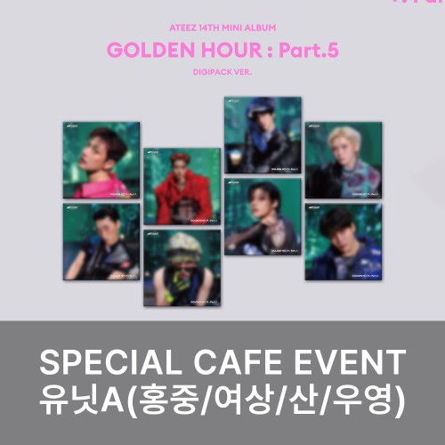[유닛A][7/24 스페셜 카페] 에이티즈 (ATEEZ) - GOLDEN HOUR : Part.5 (DIGIPACK VER.)