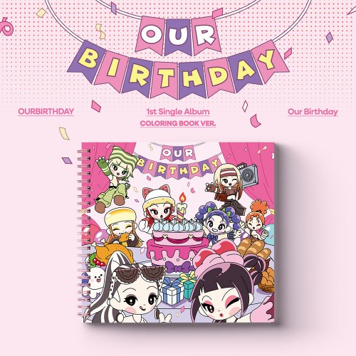 OURBIRTHDAY (아워벌스데이) - 1st Single Album [Our Birthday] COLORING BOOK VER.