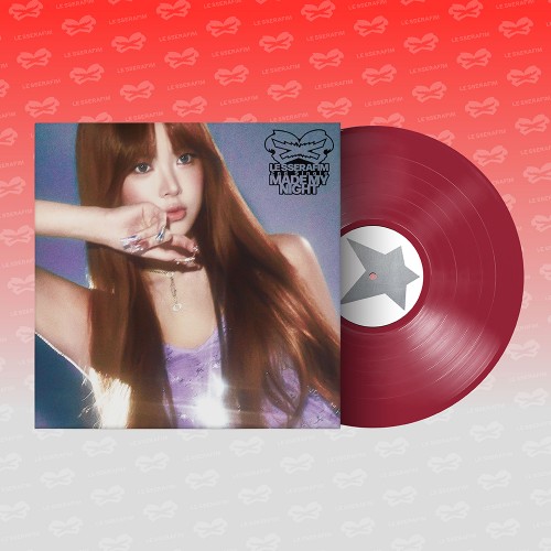 르세라핌 (LE SSERAFIM) - 2nd Single Album 'Made My Night' Vinyl (WARM RED ver.)